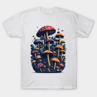 Сolorful mushrooms in hippie style T-Shirt